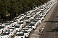Pengemudi Taksi Spanyol Protes Terkait Pembatasan Covid-19