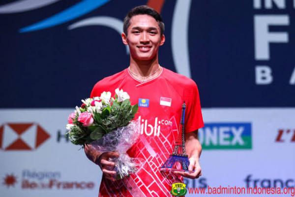 Pemain Tunggal Bulutangkis Jonatan Christie Naik Peringkat Jadi Lima Besar Dunia BWF